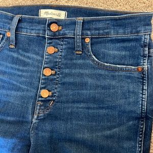 MADEWELL High rise skinny Jean 10” rise